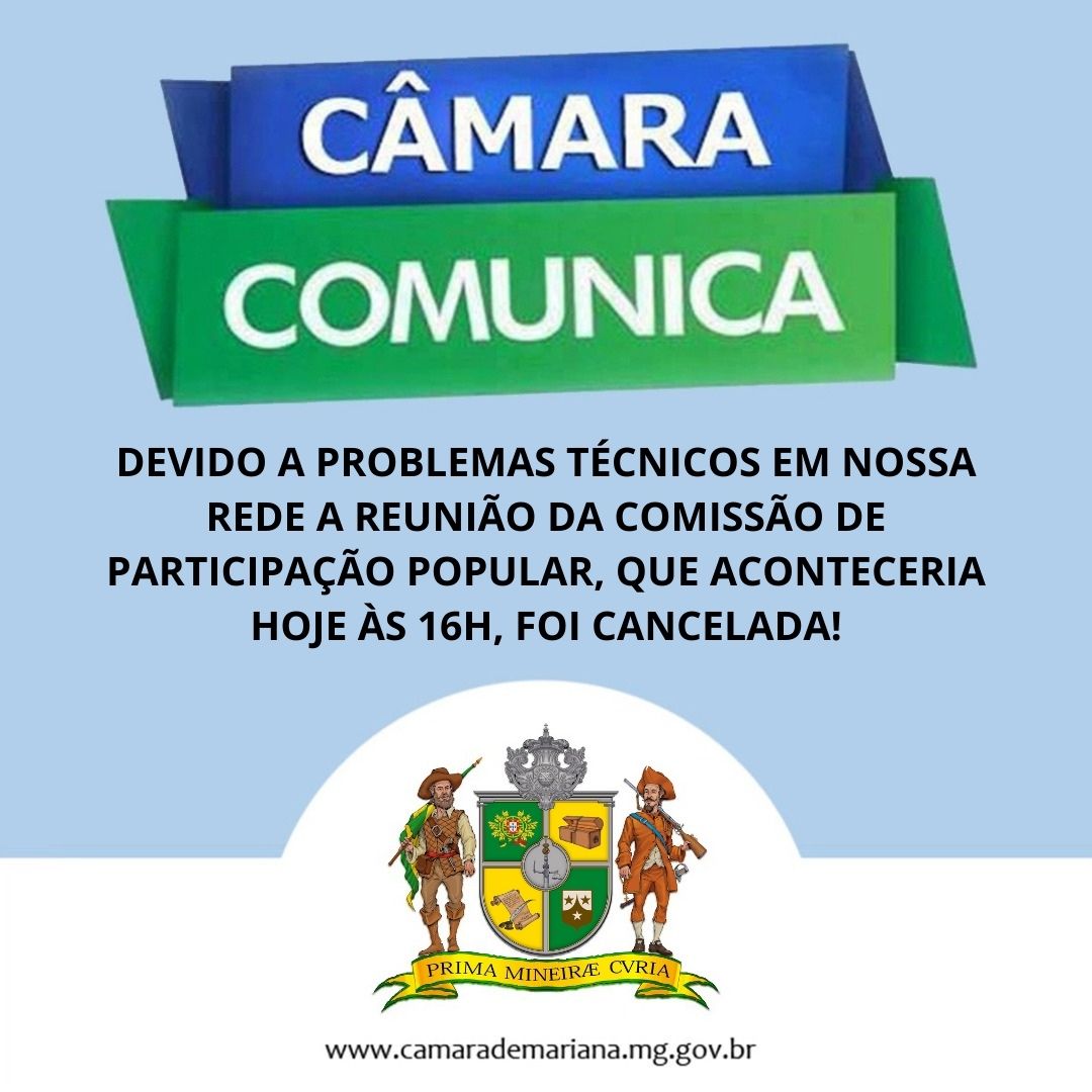 CANCELAMENTO REUNIÃO